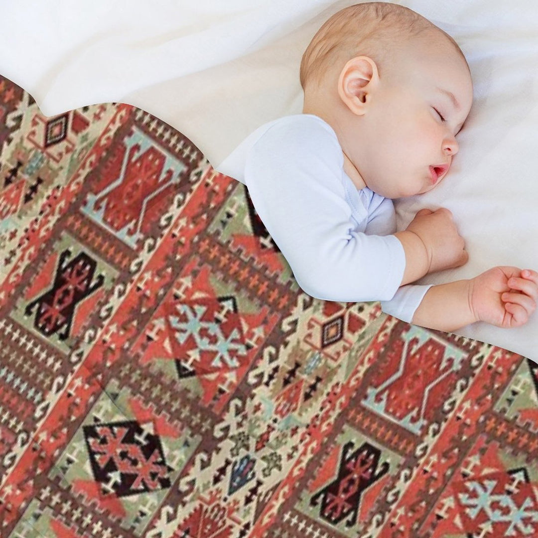 Turkish Kilim Fantasy Magic Carpet Velvety-soft Throw Blanket