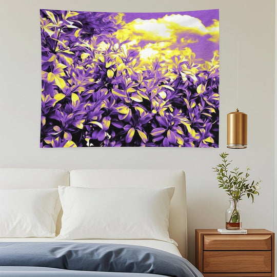 Nonbinary Pride Painted Flowering Bushes Tapestry