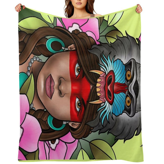 Spirit of The Wild Plush Throw Blanket