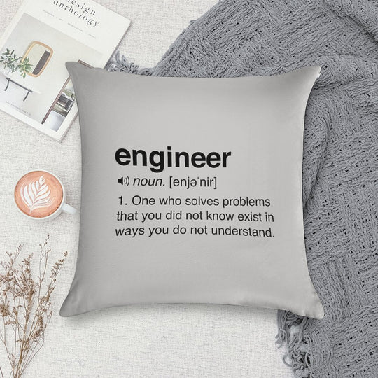 Funny Engineer Definition Soft Ultra-Soft Texture Throw Pillow