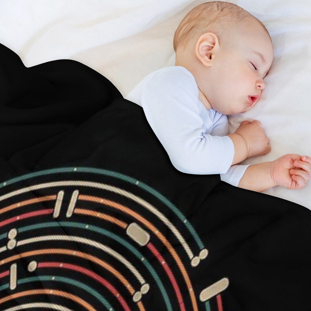 Vinyl Music Metro Record Map Labyrinth Comfort Throw Blanket