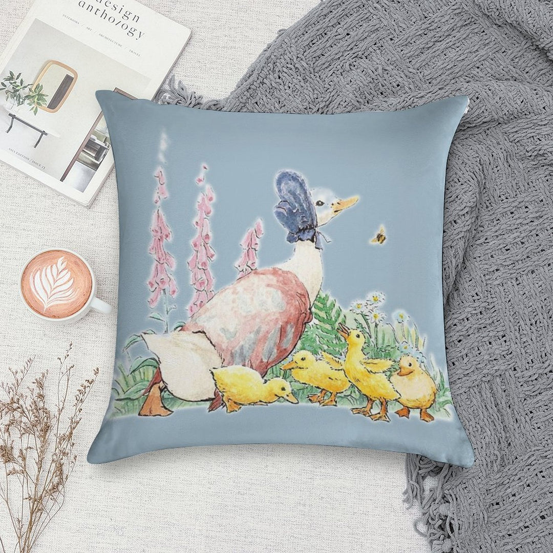Jemimah Puddle-Duck - Beatrix Potter Soft Washable Throw Pillow