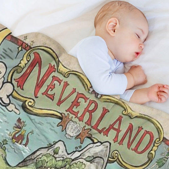 Neverland Map Machine-washable Throw Blanket
