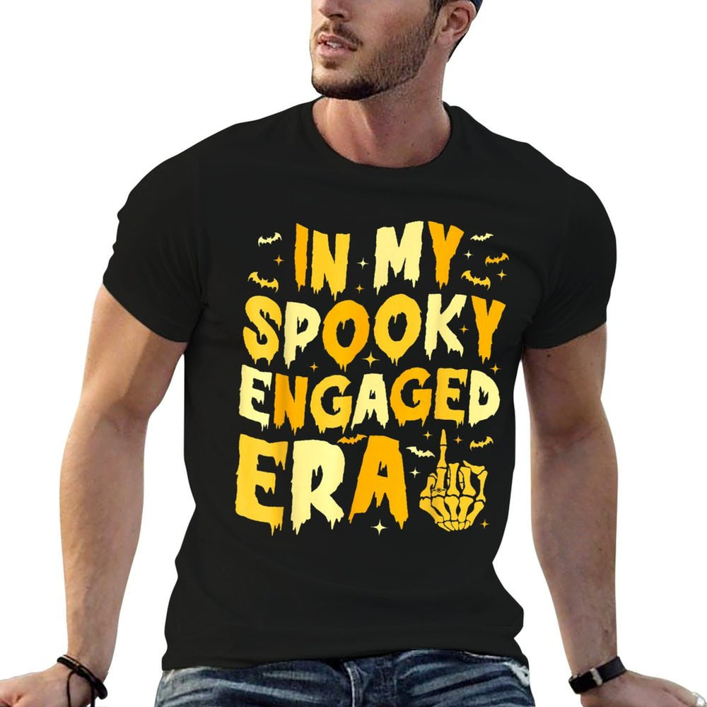In My Spooky Engaged Era Gothic Engagement Party  Slim-fit Cut T-Shirt