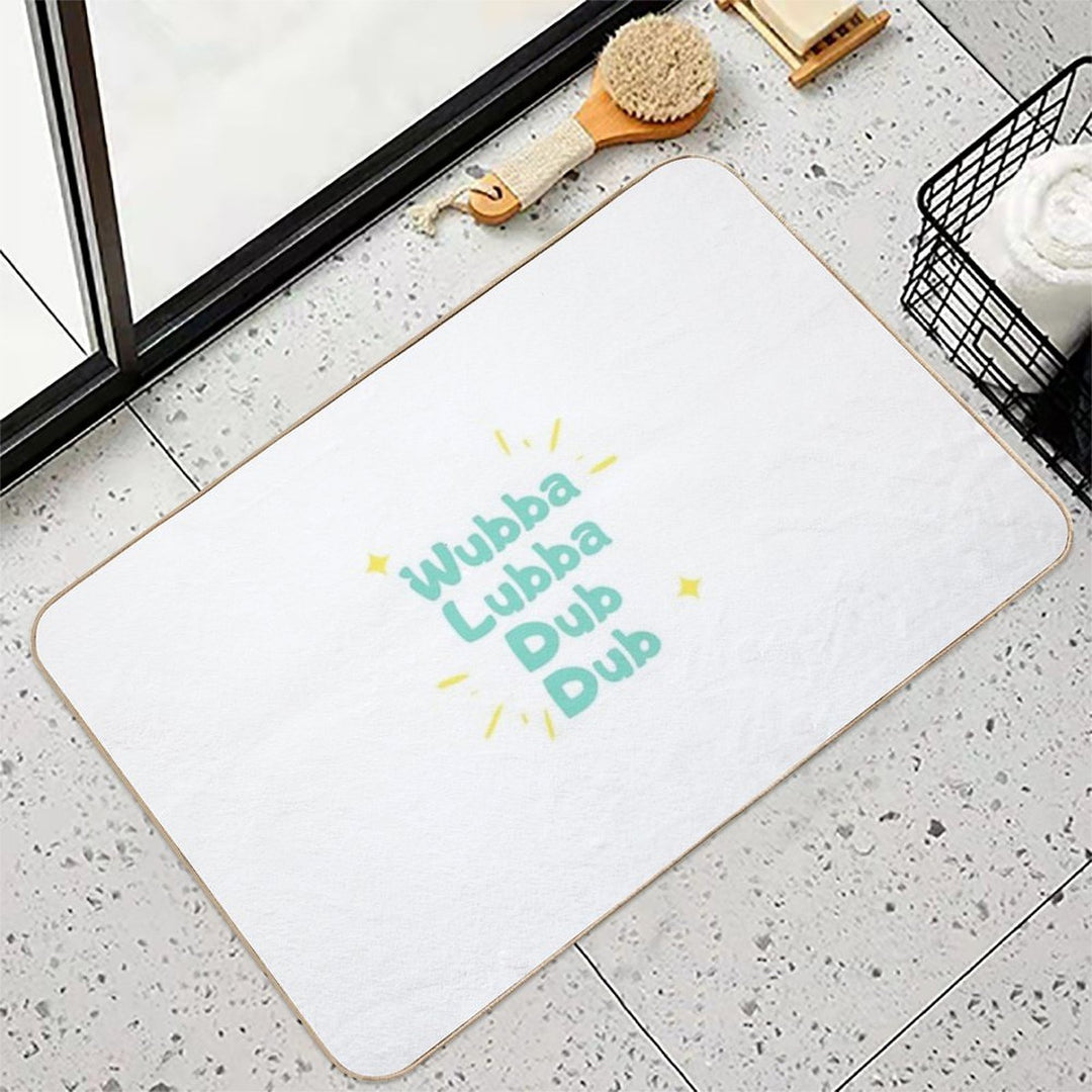Wubba Lubba Dub Dub  Easy To Clean Bath Mat