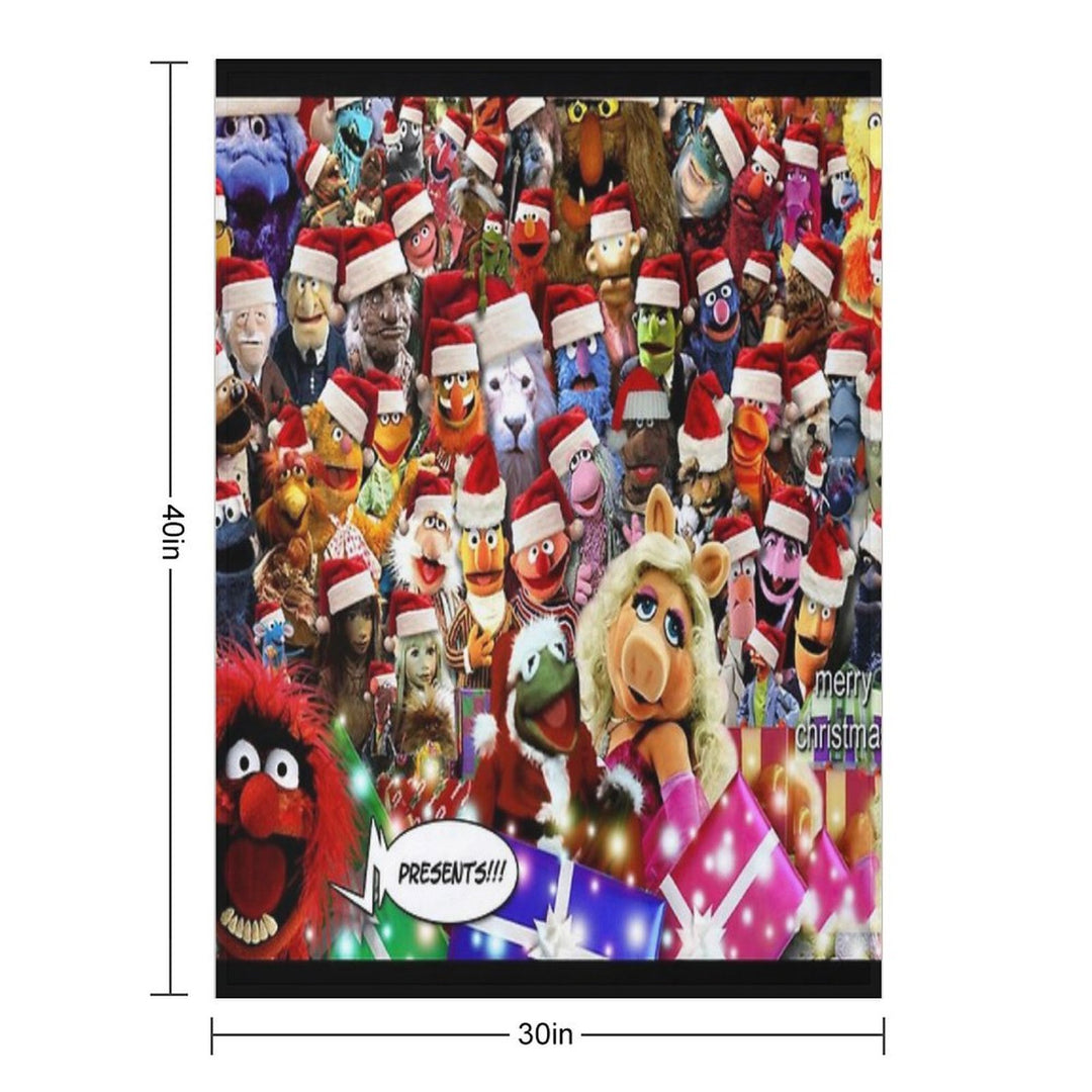 The Muppets Christmas All Character Group Premium Throw Blanket