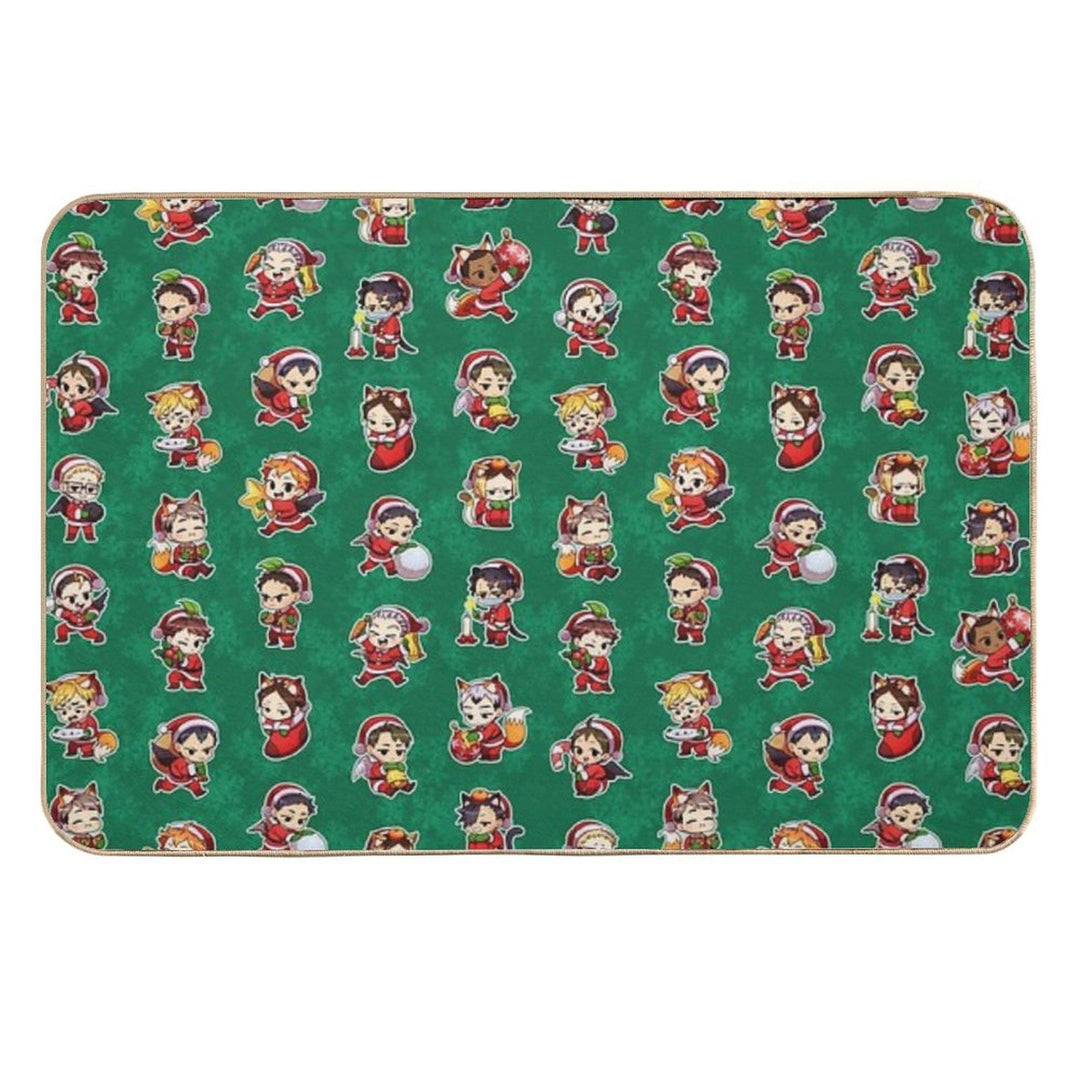 Christmas Volleyball  Slip-Resistant Bath Mat