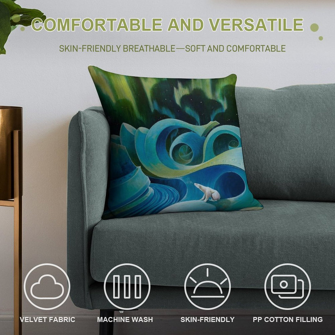 Free Floe Horizon Detail Soft Bedroom Essential Throw Pillow