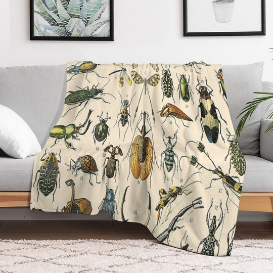 Insects Vintage Bug Chart Gift-ready Throw Blanket
