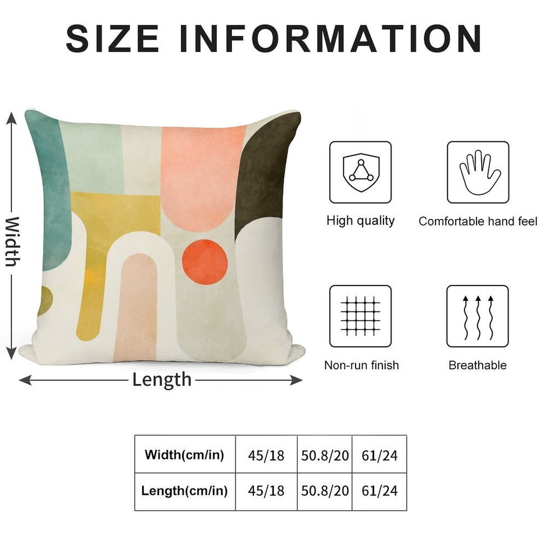 Geometry Shapes Abstract 9 Soft Bedroom Essential Throw Pillow