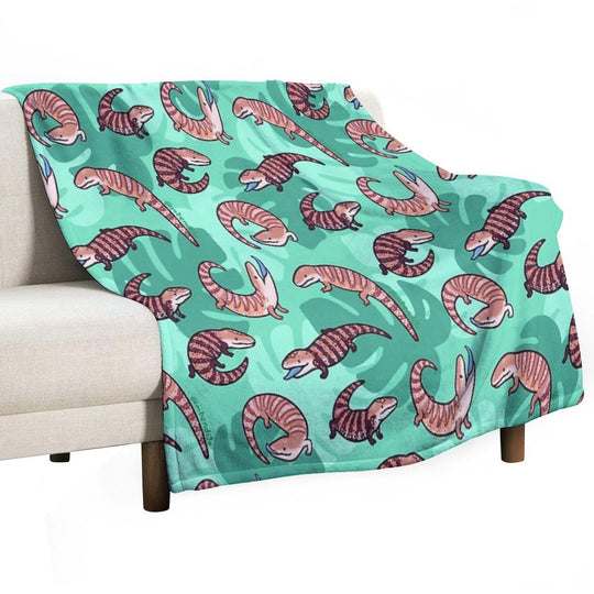 Blue Tongue Skink Travel-friendly Throw Blanket
