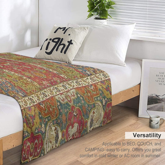 Antique Kilim 8 Easy Care Throw Blanket