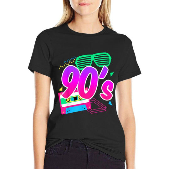 1990s 90s Retro I Heart The Nineties  Stretchy T-Shirt