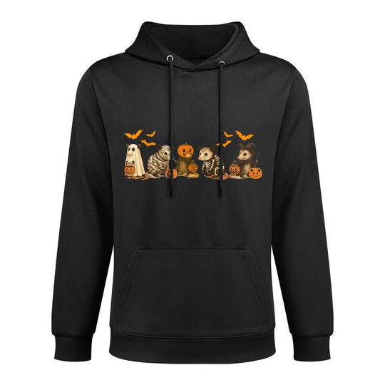Spooky Opossum Skeleton Mummy Ghost Witchy Possum Halloween Relaxed Fit Hoodie
