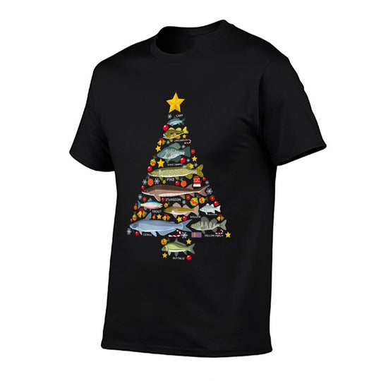 Freshwater Fish Species Christmas Tree Fishing Xmas Men Kids  Eco-friendly Material T-Shirt