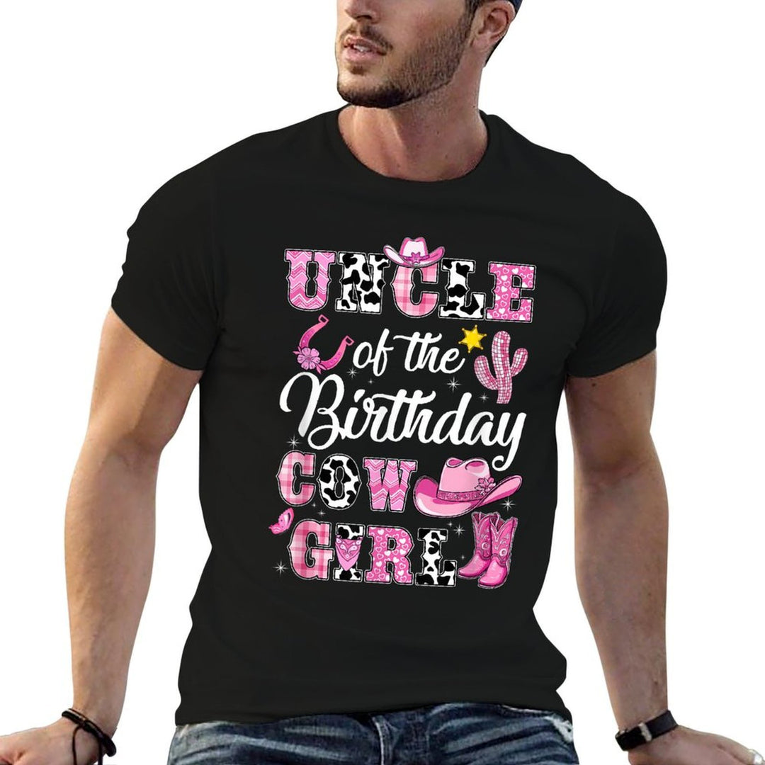 Uncle Of The Birthday Cow Girl Western Cowgirl 1St Birthday  Versatile T-Shirt