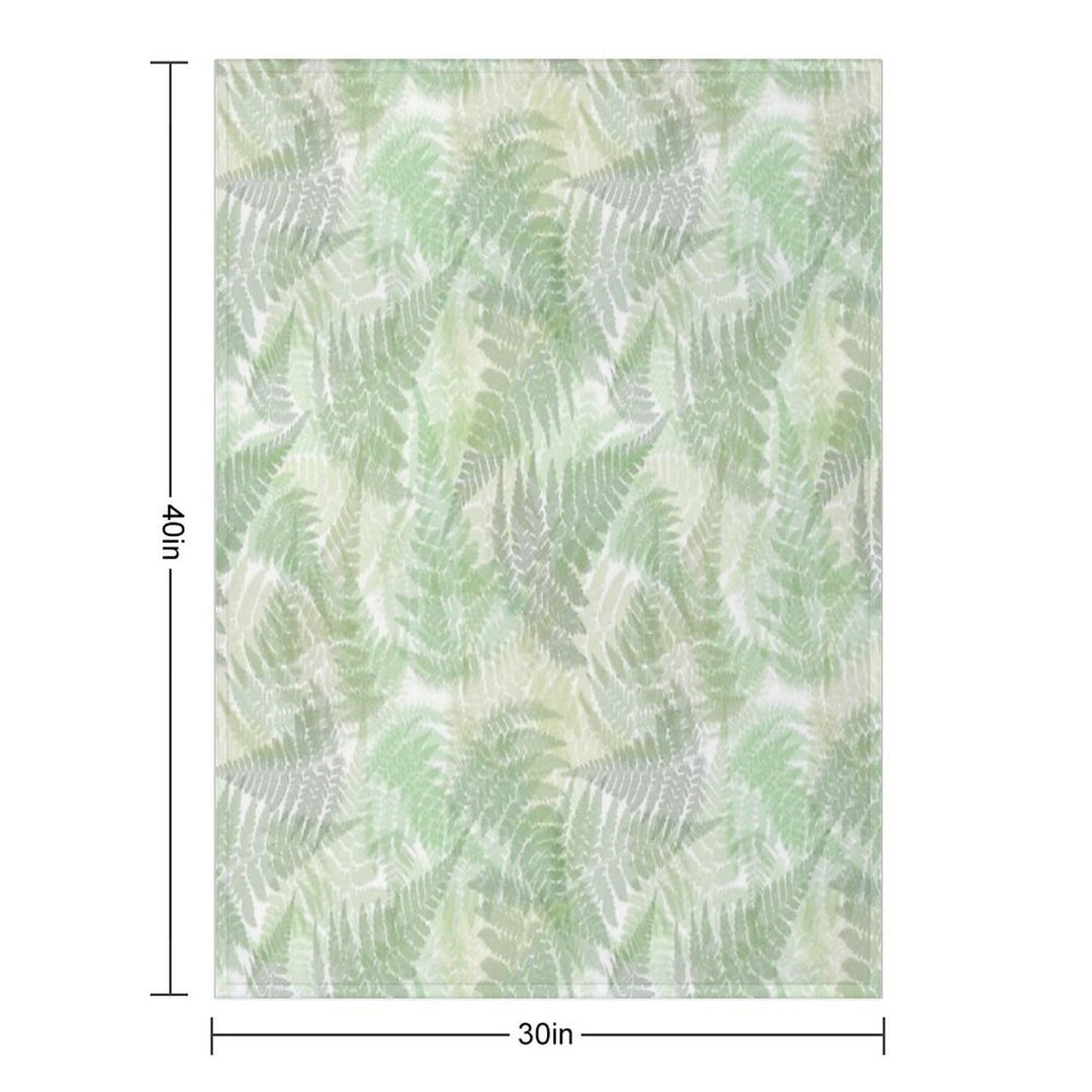 Fern Leaves Pattern All-season Throw Blanket