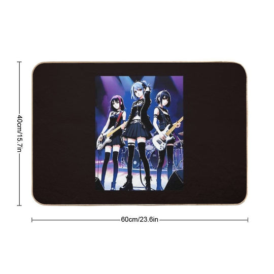 Female Band In Anime  Multi-Purpose Bath Mat