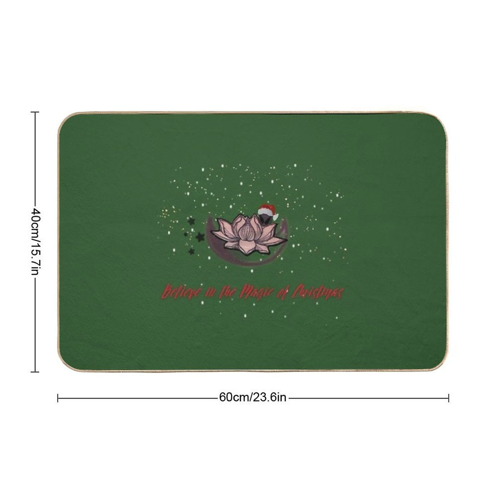 Christmas Magic in Space  Fade-Resistant Bath Mat