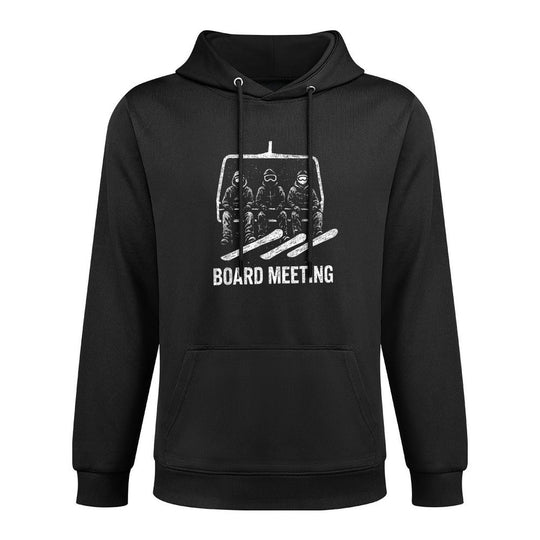Snowboard Board Meeting Ski Lift Skier Winter Sports Shrink-Resistant Hoodie