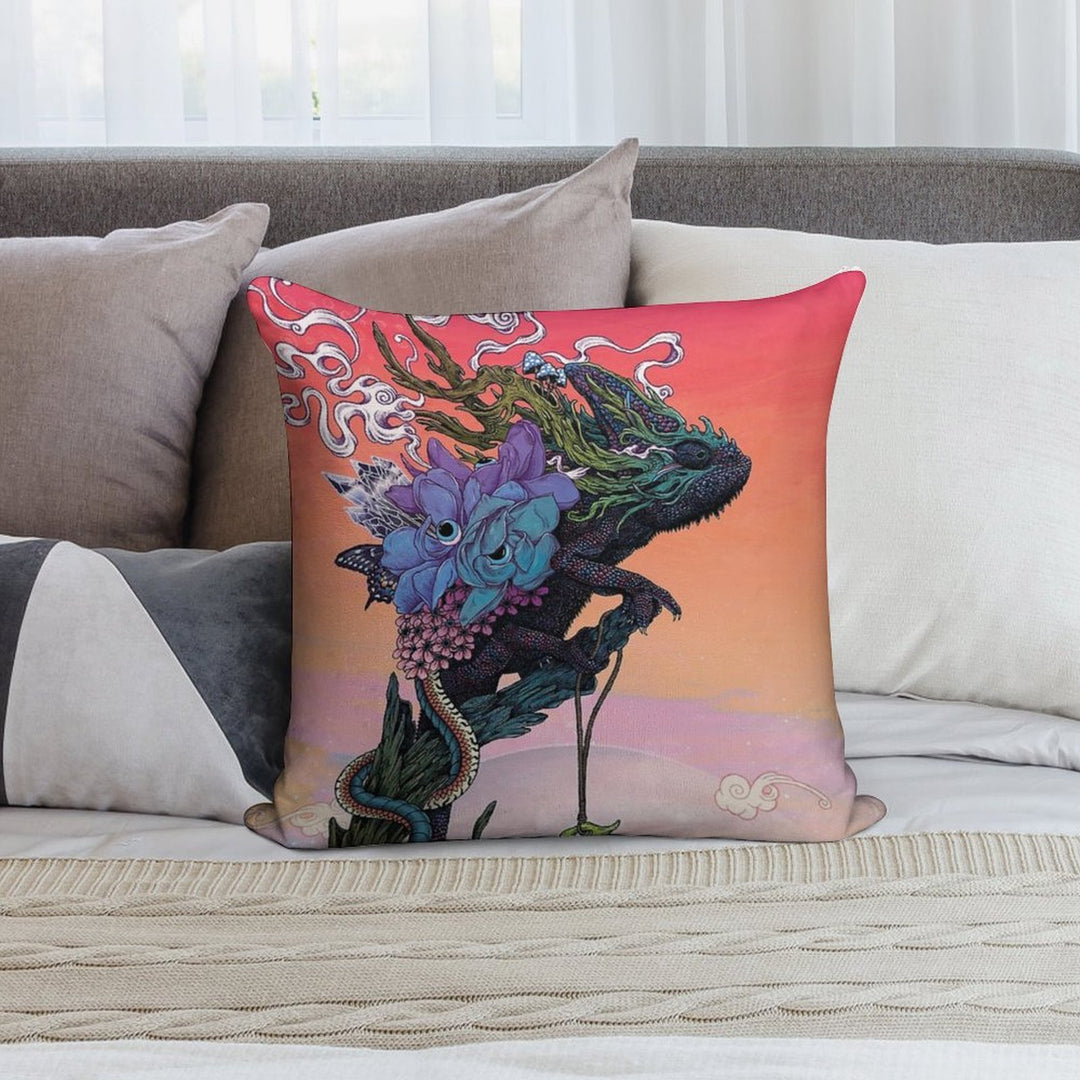 Phantasmagoria Soft Hidden Zipper Throw Pillow