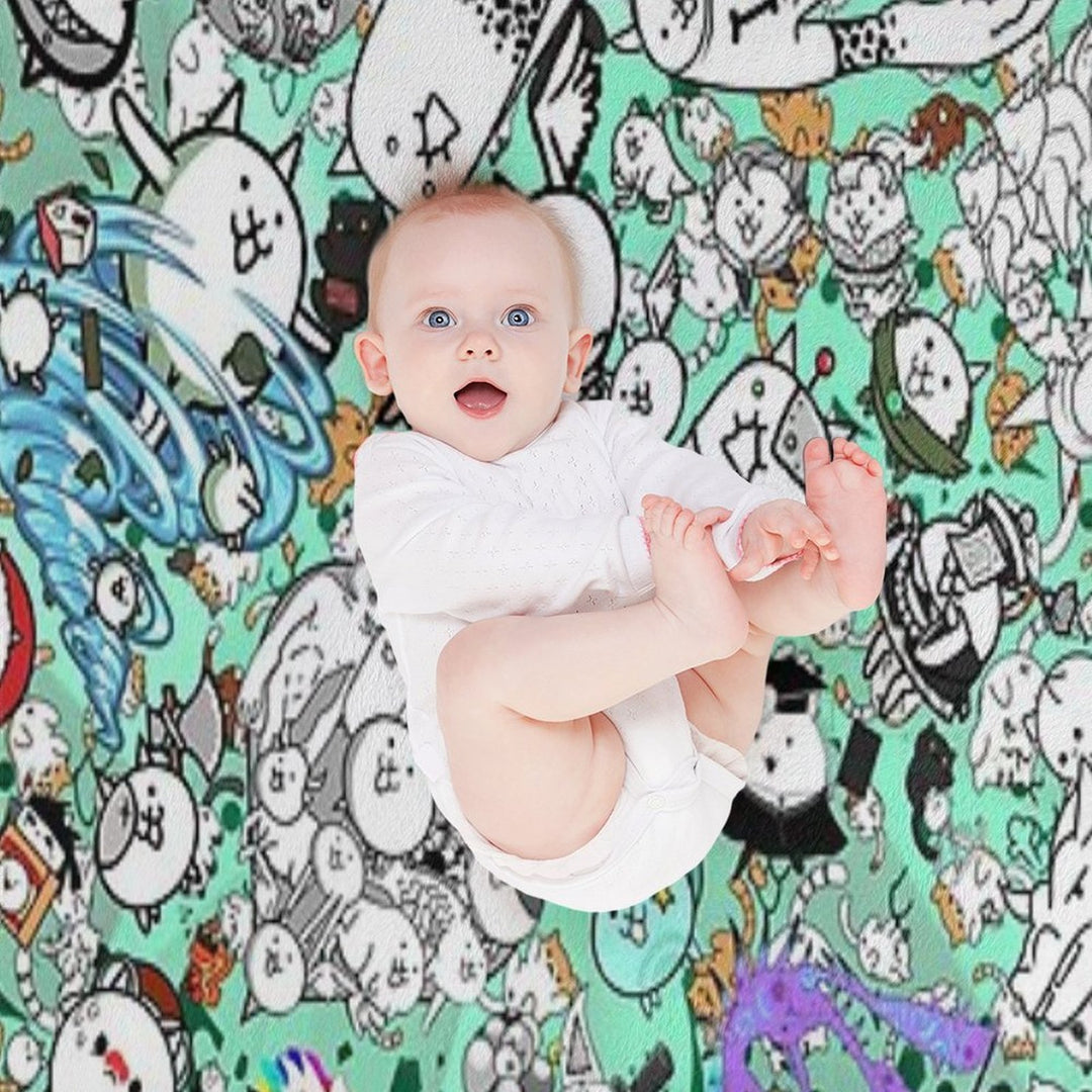 Battle Cats Velvety-soft Throw Blanket