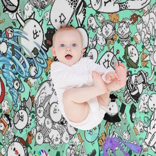 Battle Cats Velvety-soft Throw Blanket