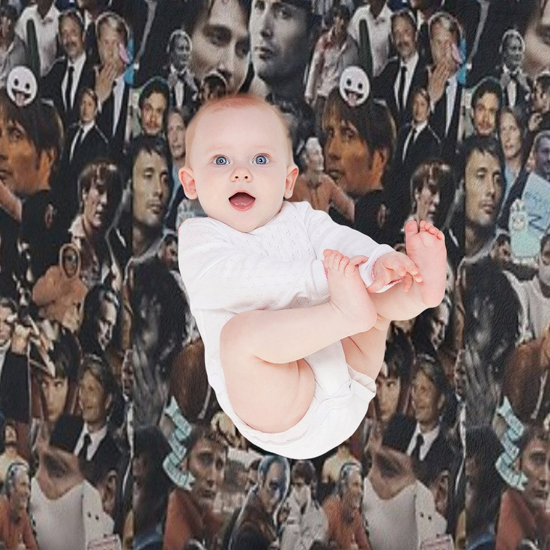 Mads Mikkelsen Collage Multi-functional Throw Blanket