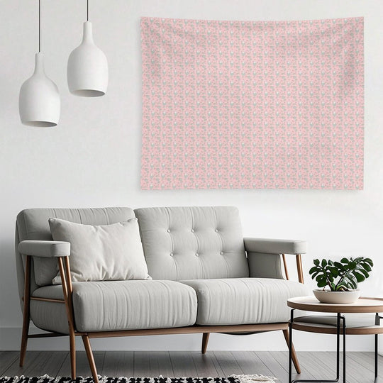 Cute Bunny Teacup Seamless Pattern Pretty Pink Tapestry