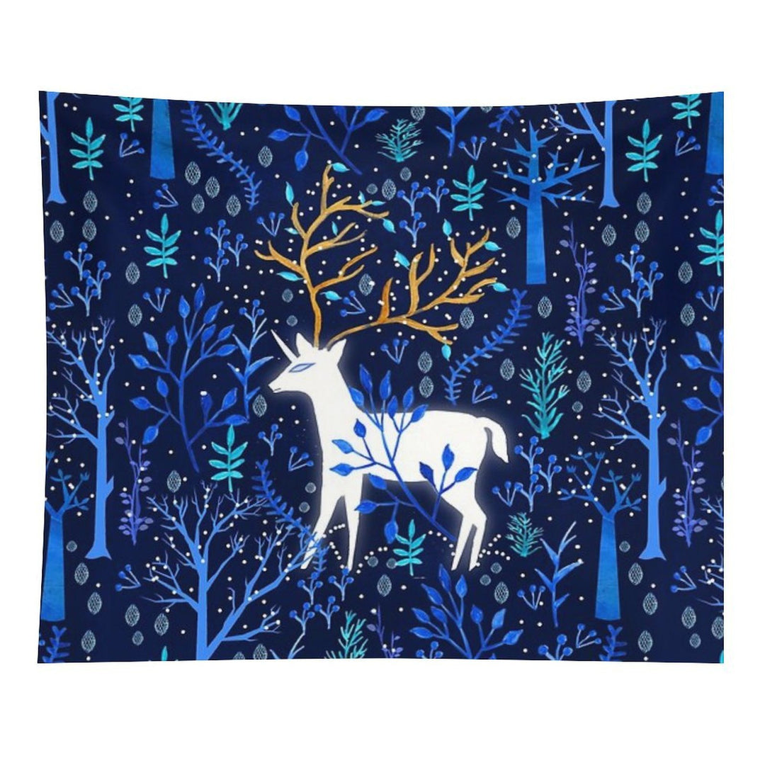 Deericorn In Blue Tapestry