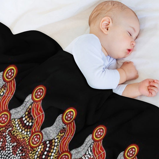 Aboriginal Art Authentic – Travels Versatility Throw Blanket