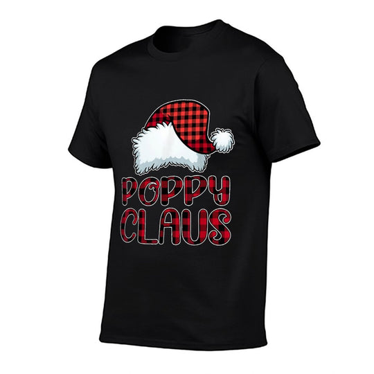 Poppy Claus Christmas Lights Pajama Family Matching  Relaxed-fit T-Shirt