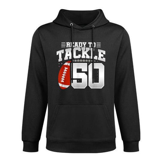 50th Birthday - Football Birthday Party - 50th Birthday Breathable Fabric Hoodie