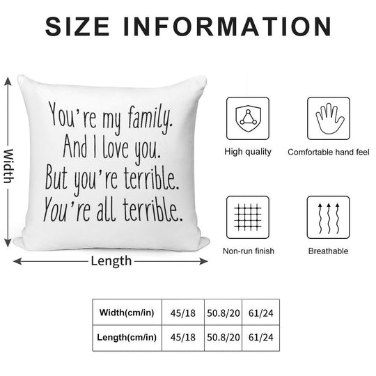 Terrible Soft Short Plush Fabric Throw Pillow