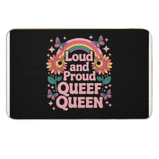 Queef Queen Embarrassing Adult Women Inappropriate Queefing  Slip-Resistant Bath Mat