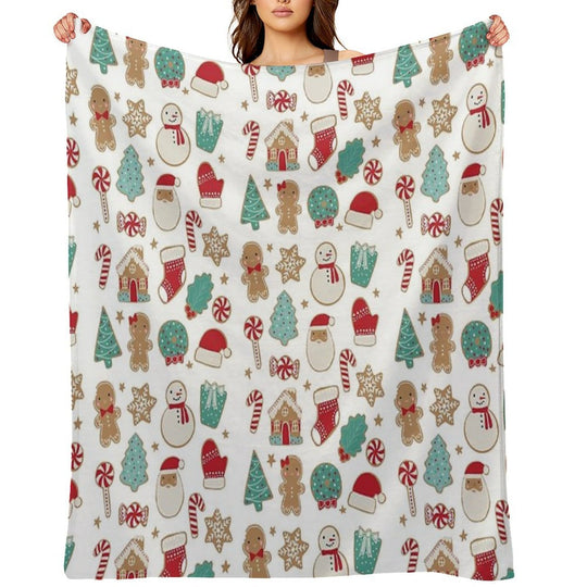 Christmas Cookies Machine-washable Throw Blanket
