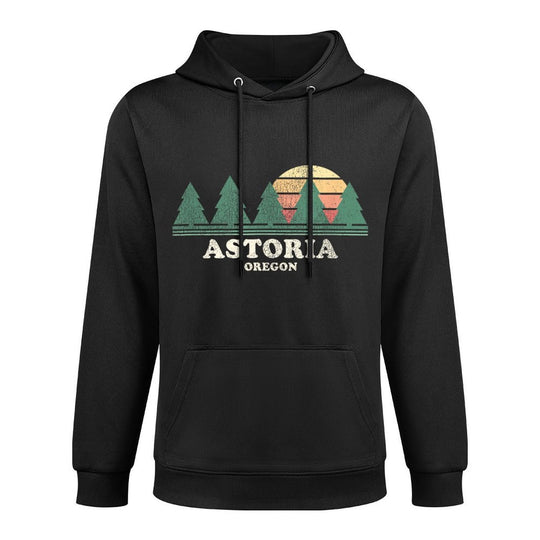 Astoria OR Vintage Throwback Retro 70s Design Relaxed Fit Hoodie