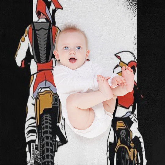 Father And Son, Motocross, Friendship, Motorcycle Comfort Throw Blanket