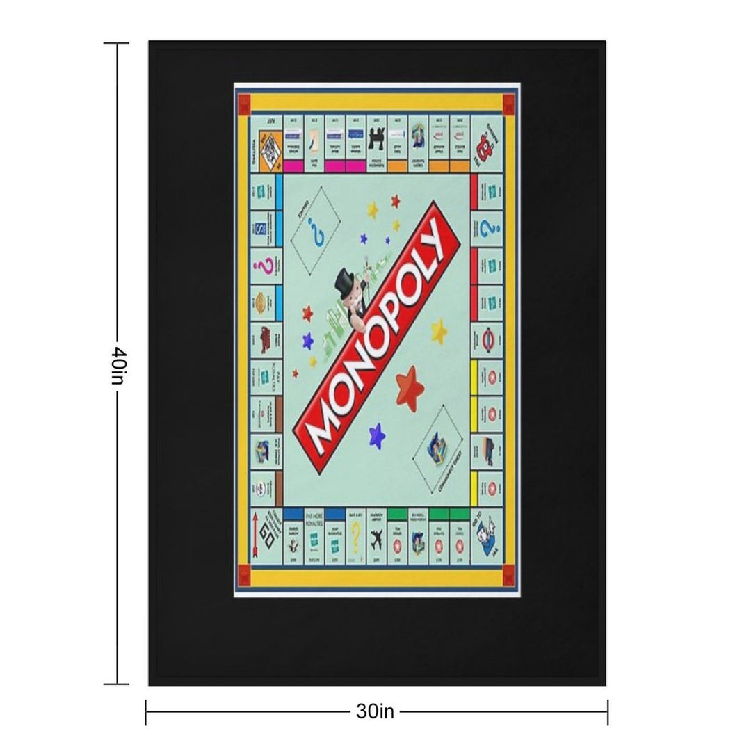 Monopoly Board Game Classic Plush Throw Blanket