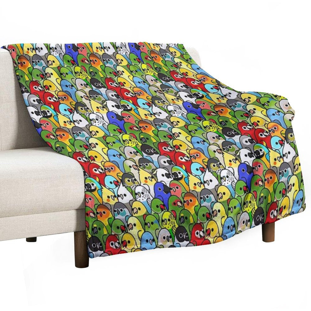 Too Many Birds! Bird Squad Classic Comfort Throw Blanket