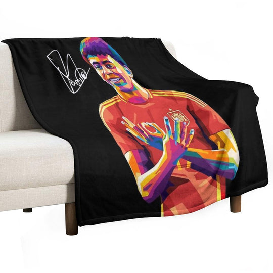 Lamine Yamal Wpap Pop Art Eco-conscious Throw Blanket