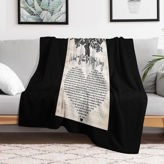 Bette Midler - Wind Beneath My Wings Lyrics Wall Art Gift Durable Throw Blanket