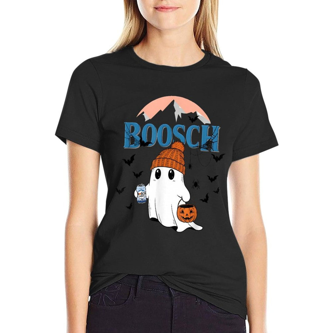 Cute Boosch Light Ghost Beer Pumkins Ghost Halloween  Relaxed-fit T-Shirt