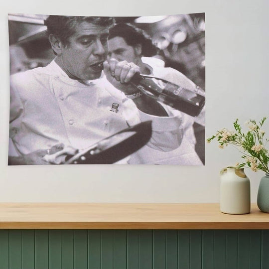 Cook And Open Beer - Anthony Bourdain Tapestry