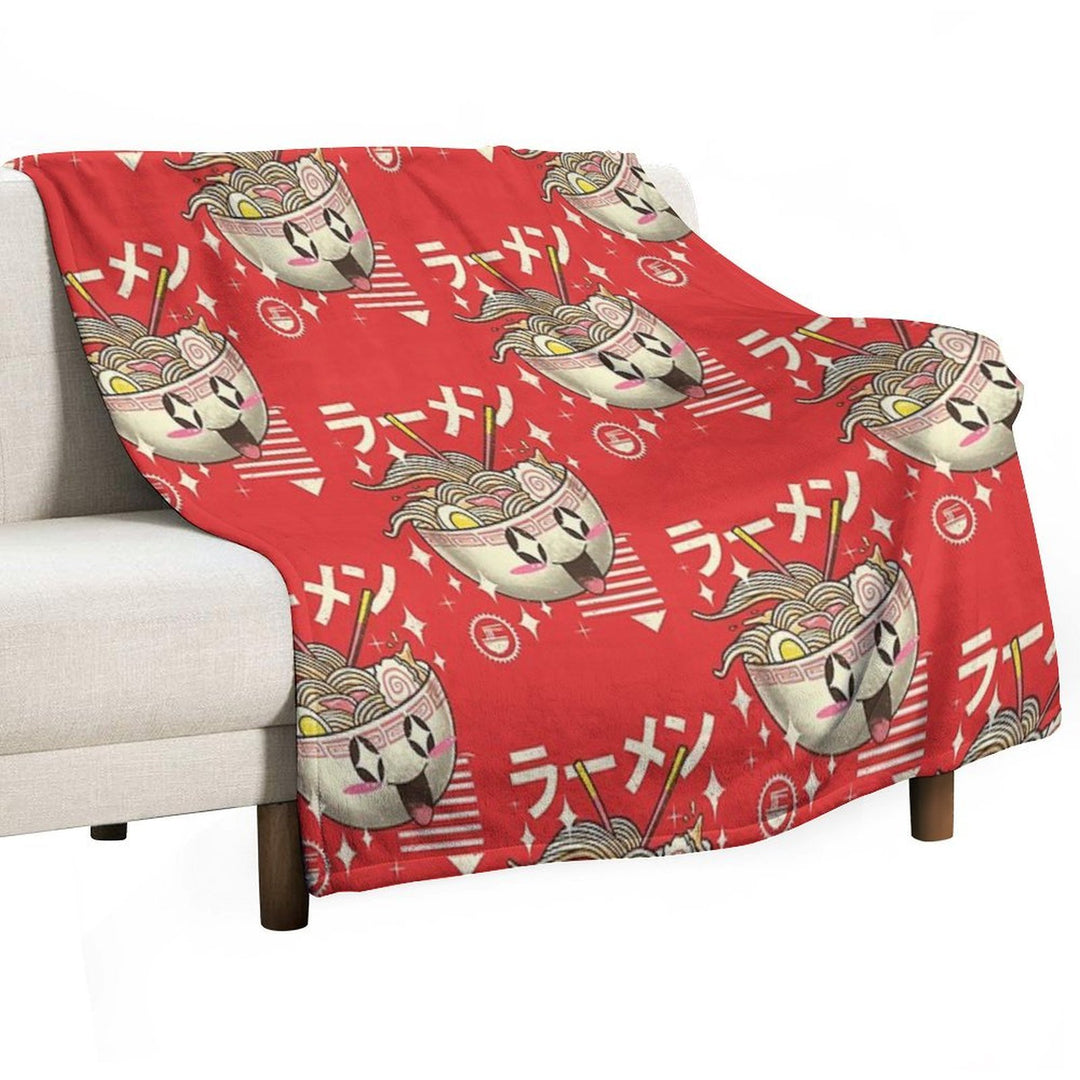 Kawaii Ramen Comfort Throw Blanket