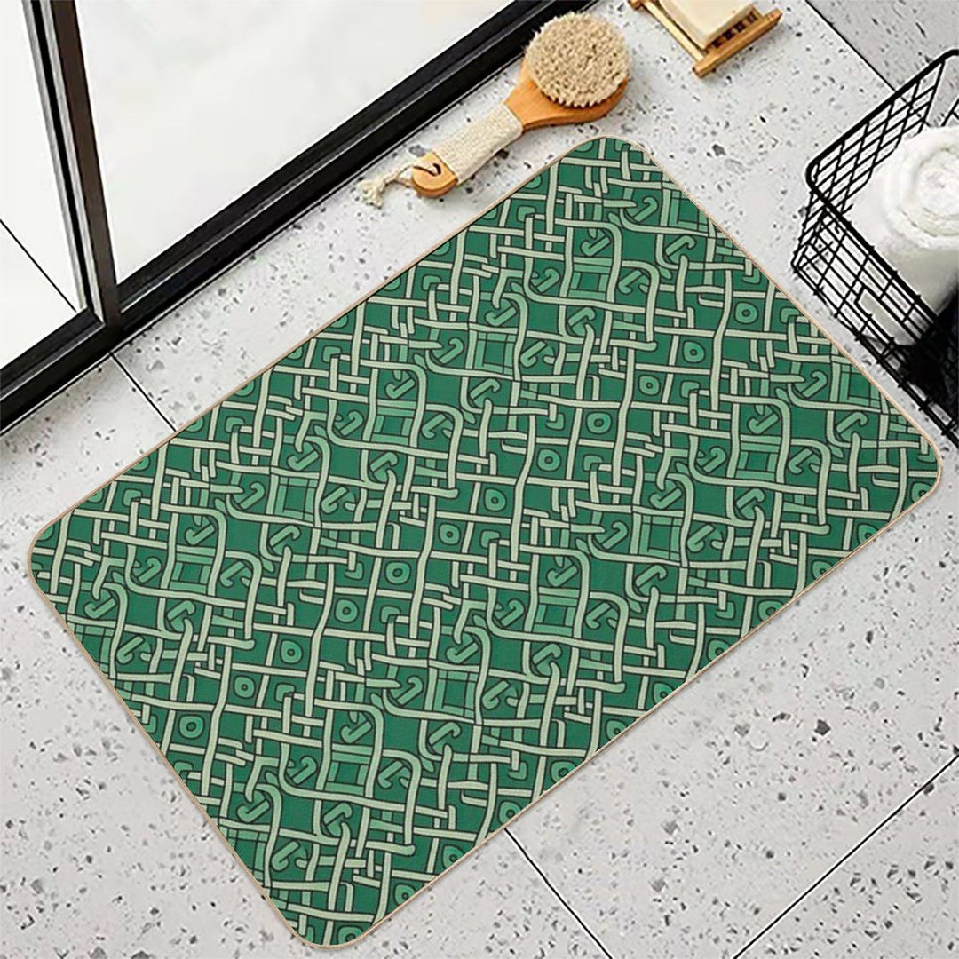 Modern Design Reminiscent of The Style of Celtic Knot Patterns  High-Traffic Bath Mat