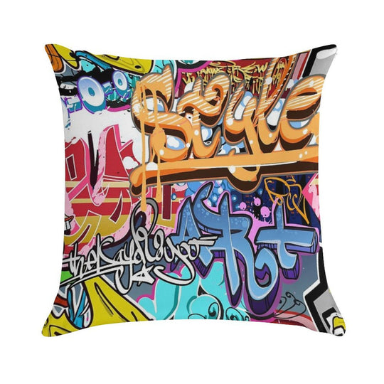 Graffiti Soft Luxury Feel Throw Pillow