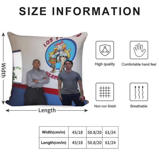 Los Pollos Jermanos Soft Washable Throw Pillow