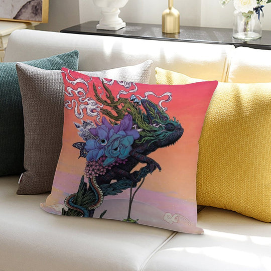 Phantasmagoria Soft Hidden Zipper Throw Pillow