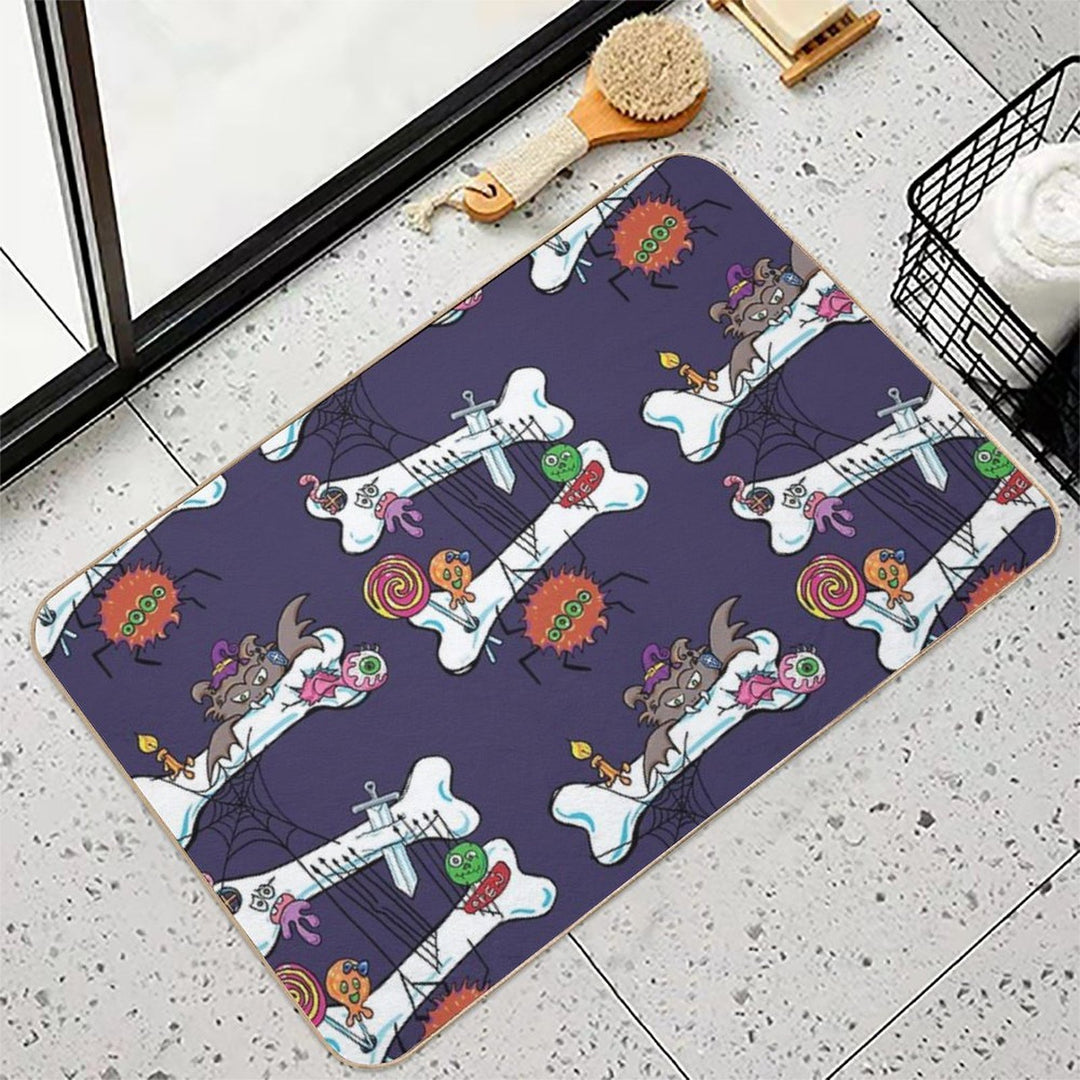 Scary & Funny Halloween 2025  Slip-Resistant Bath Mat